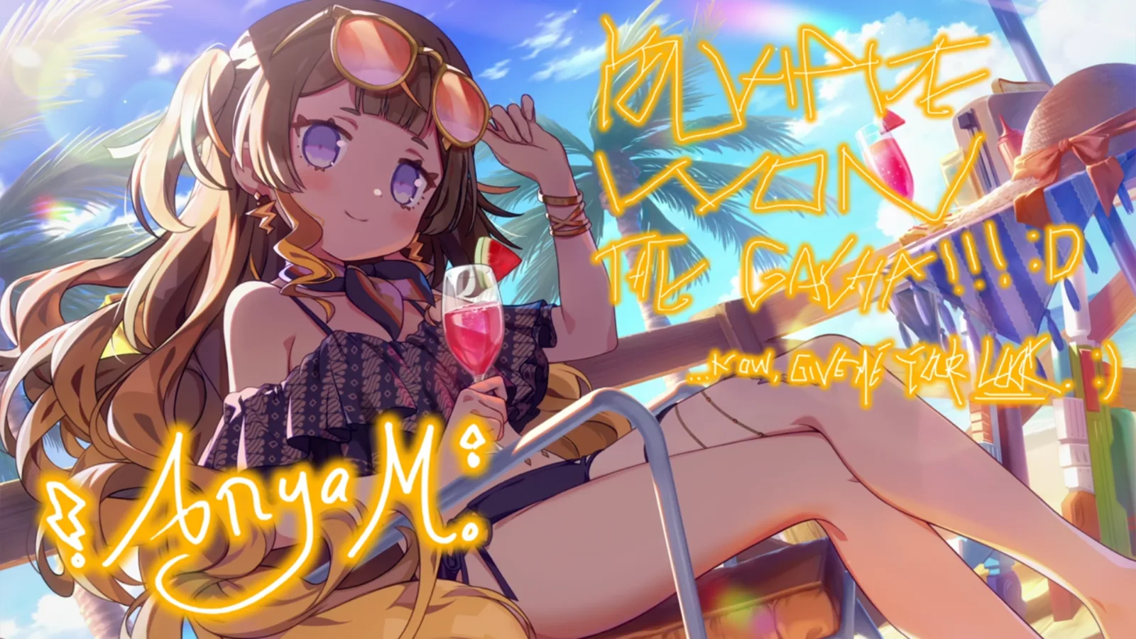 アーニャ・メルフィッサ『まったりサニーホリデイ』のサイン付き星5カードイラスト