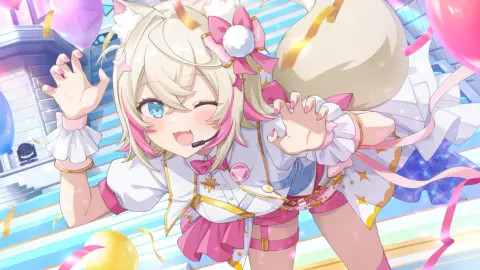 モココ・アビスガード『パッと笑顔にモコモコライブ』の星4カードイラスト