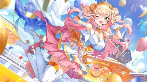 桃鈴ねね『get excitedジャンプ！』の星4カードイラスト