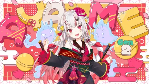 百鬼あやめ『We are hololive!』の星3カードイラスト