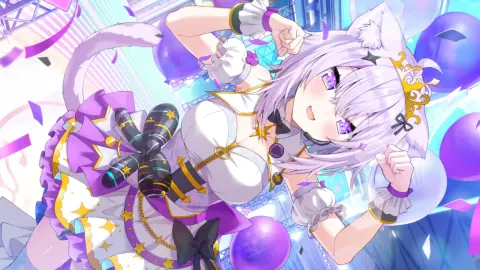 猫又おかゆ『夢中にさせるいたずらCATライブ』の星4カードイラスト