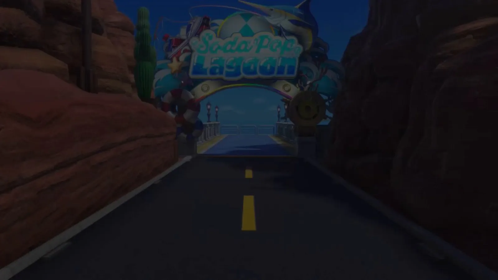 新エリアソーダポップラグーンのティザー映像に映るエリア入口のゲート